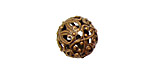 Stampt Antique Copper (plated) Filigree Ball 14mm
