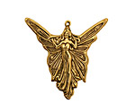 Stampt Antique Gold (plated) Madame Butterfly Pendant 30x30mm