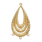 Brass Openwork Flat Oval 1-3 Link 44x23mm