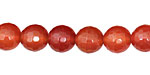 Carnelian Micro-Faceted Round 8mm