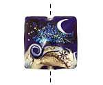 Grace Lampwork Cobalt Celestial Pillow 26mm