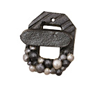 Poison Tree Polymer Clay Gray Confetti Toggle Clasp 25x20mm, 21mm bar