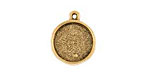 Nunn Design Antique Gold (plated) Mini Circle Frame Charm 15x17mm