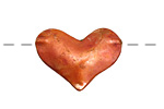 Patricia Healey Copper Medium Plain Heart Bead 26x19mm