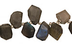 Labradorite Faceted Nugget Drops 7-11x10-15mm