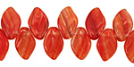 Czech Glass Autumn Afternoon Leaf Drop 8x12mm