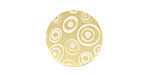 Lillypilly Gold Groovy Circles Anodized Aluminum Disc 19mm, 22 gauge