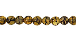 Olive Fire Agate Faceted Round 6mm