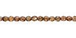 Czech Fire Polished Glass Transparent Gold/Sm. Topaz Round 4mm