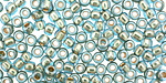 TOHO Aqua (with Gold Lining) Round 6/0 Seed Bead