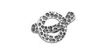 Saki Sterling Silver Leopard Print Toggle Clasp 16mm, 23mm bar