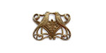 Vintaj Natural Brass Love Birds Connector 19x14mm