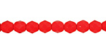 Czech Fire Polished Glass Opaque Red Round 6mm