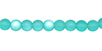 Czech Glass Matte Teal AB Round 6mm