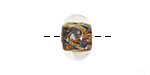 Grace Lampwork Multi-Color w/ Yellow & Blue Rondelle 10x16mm