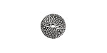 Pewter Daisy w/ Dots Rondelle 6x12mm