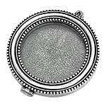 Nunn Design Antique Silver (plated) Large Beaded Locket 44mm