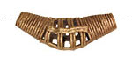 African Brass Cage Horn 40-43x17-20mm