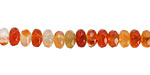 Carnelian (natural) Faceted Rondelle 6mm