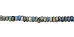 Denim Blue Impression Jasper Rondelle 4mm