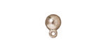 TierraCast Rhodium (plated) Dome Ear Post 8x11mm