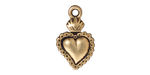 TierraCast Antique Gold (plated) Sacred Heart Milagro 14x22mm