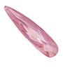 Pink Peony Faceted Flat Teardrop 9x36mm