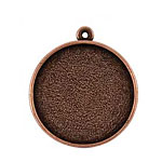 Nunn Design Antique Copper (plated) Grande Circle Bezel Pendant 38x34mm