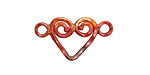 Patricia Healey Copper Spiral Heart Link 25x15mm