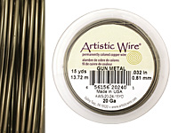 Artistic Wire Gunmetal (bronze) 20 gauge, 15 yards