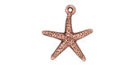 TierraCast Antique Copper (plated) Starfish Charm 17x20mm