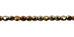 Czech Fire Polished Glass Iris Brown Round 3mm