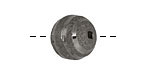Gunmetal Striped Round 15mm