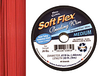 Soft Flex Red Coral .019" (Medium) 49 Strand Wire 30ft.