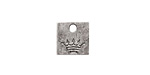 Nunn Design Antique Silver (plated) Mini Square Crown Tag 13mm