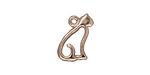 TierraCast Rhodium (plated) Cat Charm 10x17mm