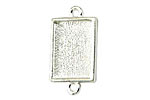 Nunn Design Sterling Silver (plated) Mini Rectangle Frame Link 22x12mm