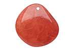 Tagua Nut Rhubarb Groovy Slice 25-35x30-42mm