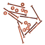 Nunn Design Antique Copper (plated) Micro Screw & Nut Set