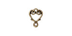 TierraCast Antique Brass (plated) Vine Heart Link 12x10mm