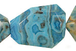 Larimar Blue Crazy Lace Faceted Flat Slab 35-45x25-35mm