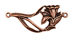 Ezel Findings Antique Copper Daffodil Link 43x19mm