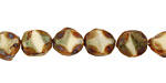 Czech Glass Toasted Marshmallow Table Cut Oval 9x8mm