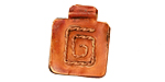 Patricia Healey Copper Square w/ Rope Spiral Pendant 18x22mm