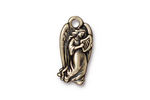 TierraCast Antique Brass (plated) Angel Charm 11x22mm