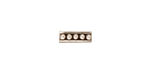 TierraCast Antique Silver (plated) Beaded 2-Hole Bar 11x4mm