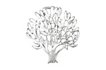 Ezel Findings Rhodium (plated) Summer Tree Pendant 25x27mm