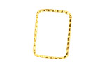 Stampt Antique Gold (plated) Rectangular Textured Ring 18x24mm