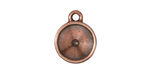 TierraCast Antique Copper (plated) 12mm Round Drop Frame 14x18mm