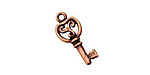 Ezel Findings Antique Copper Double Sided Key Charm 9x21mm